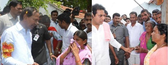 kcr_ktr_interaction_with_villagers_in_gramjyothi_niharonline