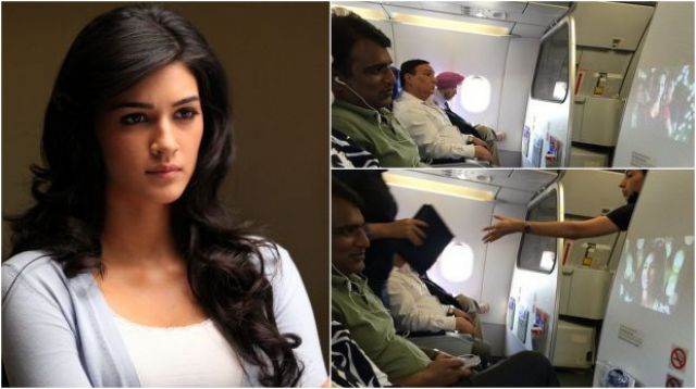 kritisanon-upset-with-passenger-watching-pirate-dilwale-niharonline